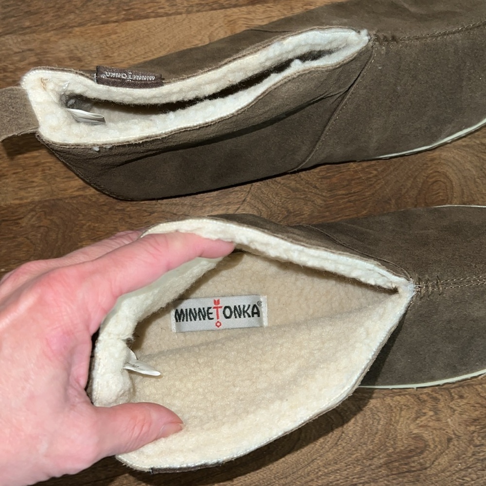 11 M Minnetonka Tamson boot slippers suede - Picture 4 of 9